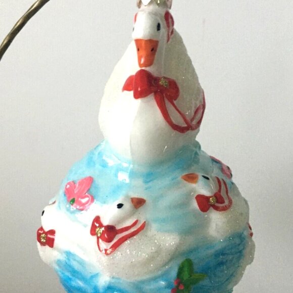 ✨NEW! Authentic Christopher Radko EARTH GLOBE SWAN LAKE Handmade Glass Ornament✨ - Picture 8 of 10